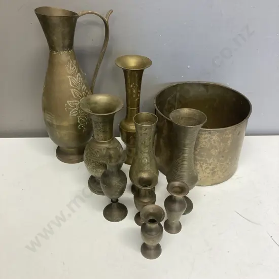 Selection of Brassware